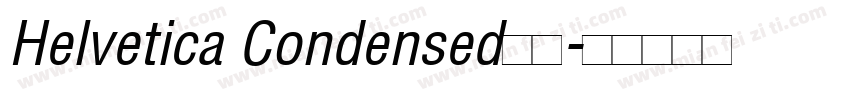 Helvetica Condensed常规字体转换